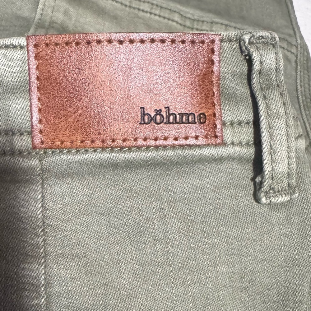BOEME Olive Utility A-Line Skirt | Button Front Cargo Style | Casual Streetwear - Picture 7 of 10